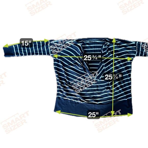 H&M White and Blue Drape Neck Sweater with Nautical Stripes Sz XS - Picture 7 of 7